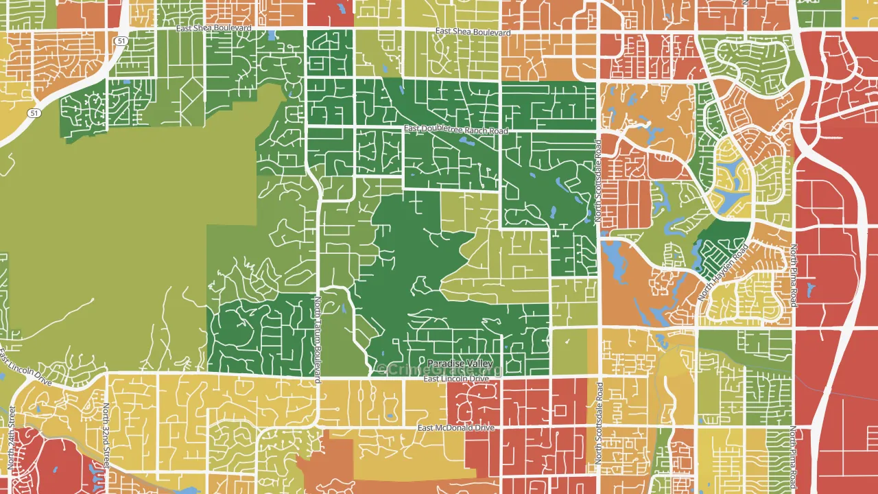 85253, AZ Map of Theft Rates