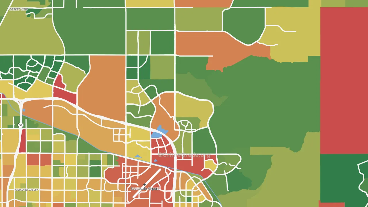 85255, AZ Map of Theft Rates