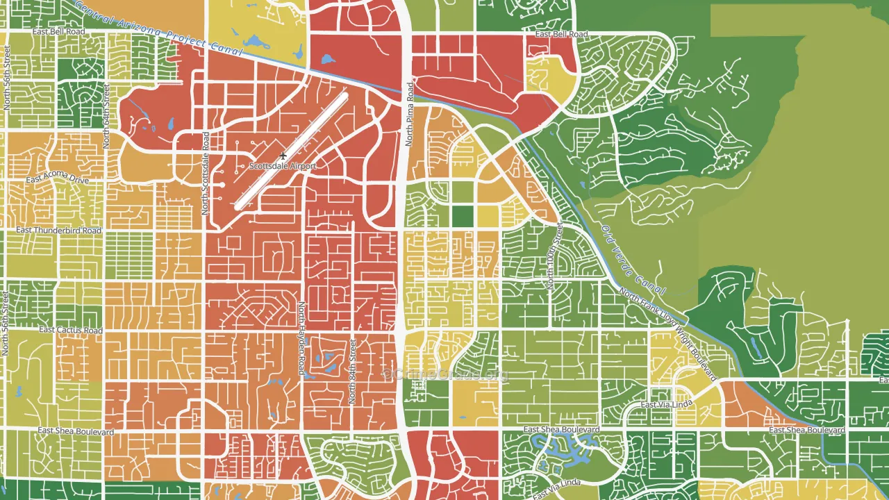85260, AZ Map of Theft Rates