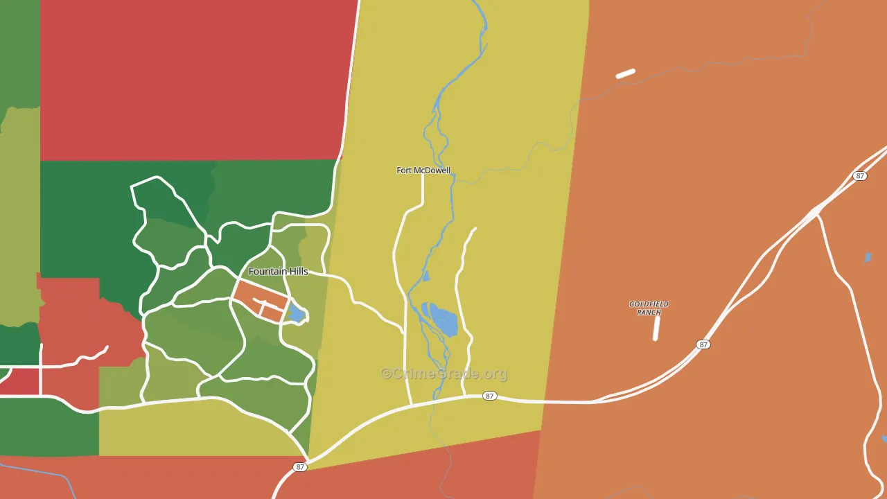 85264, AZ Map of Theft Rates