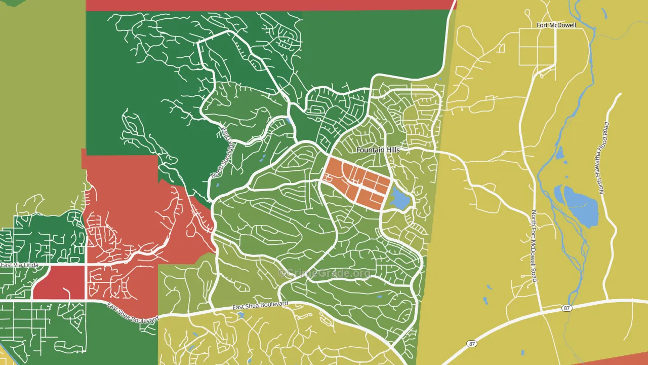 85268, AZ Map of Theft Rates
