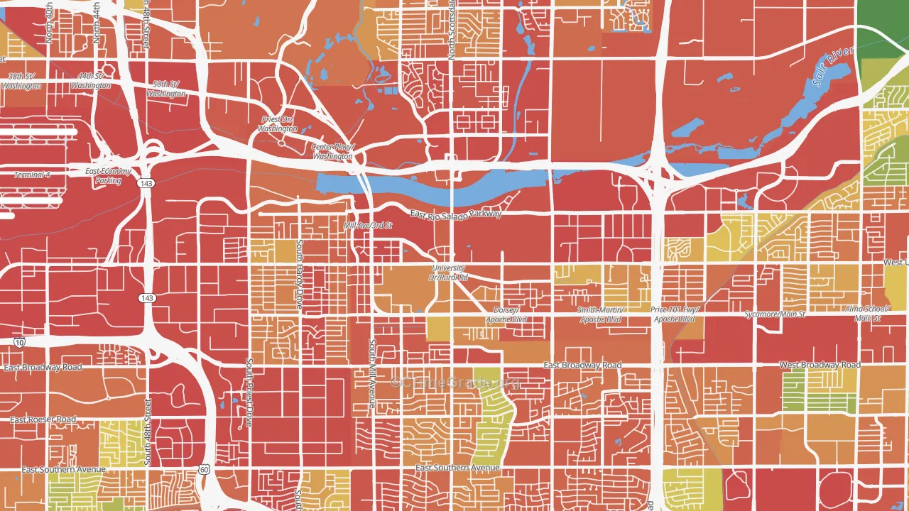 85281, AZ Map of Theft Rates
