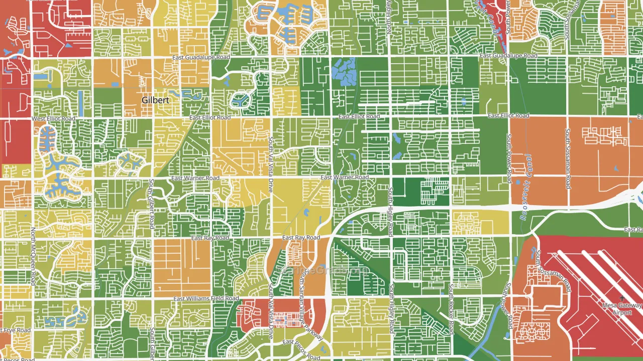 85296, AZ Map of Theft Rates