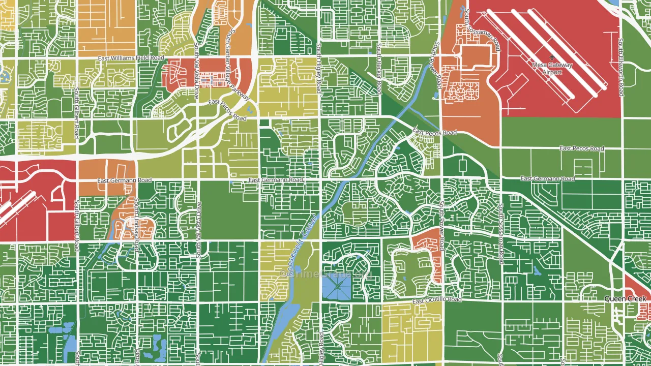 85297, AZ Map of Theft Rates