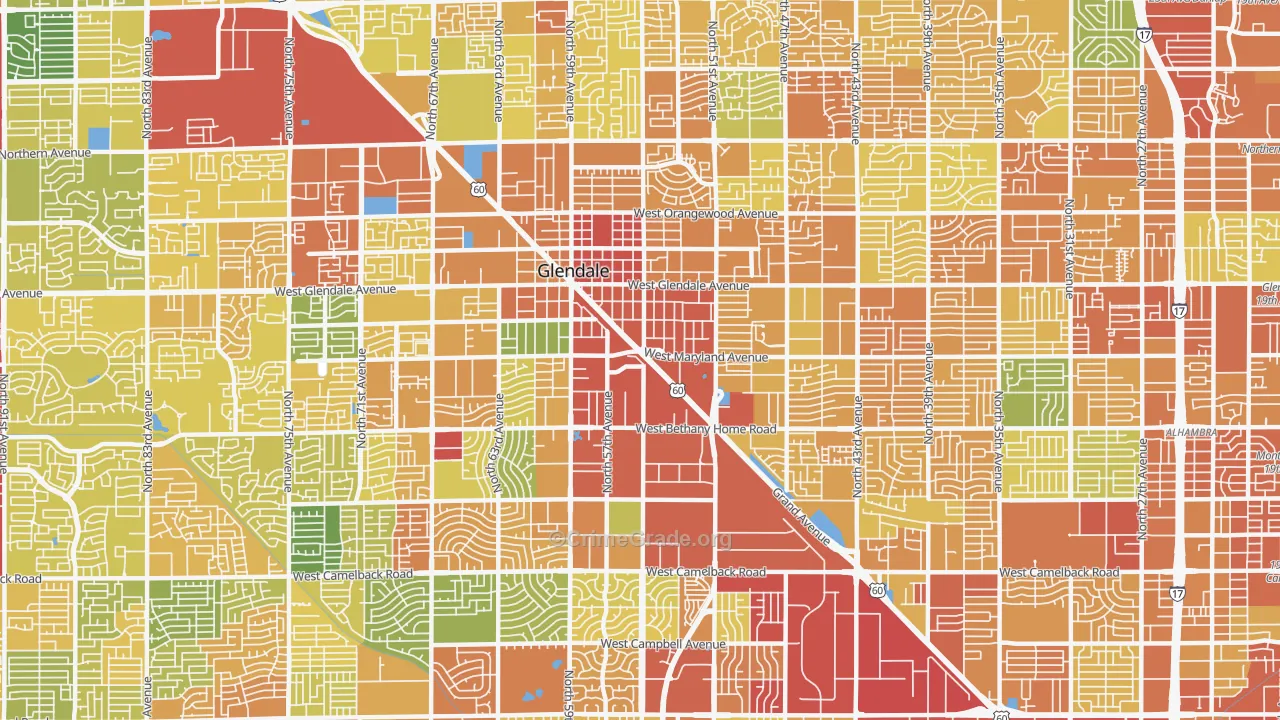 85301, AZ Map of Theft Rates