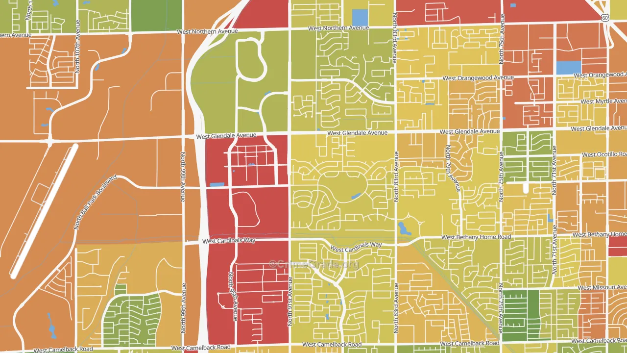 85305, AZ Map of Theft Rates