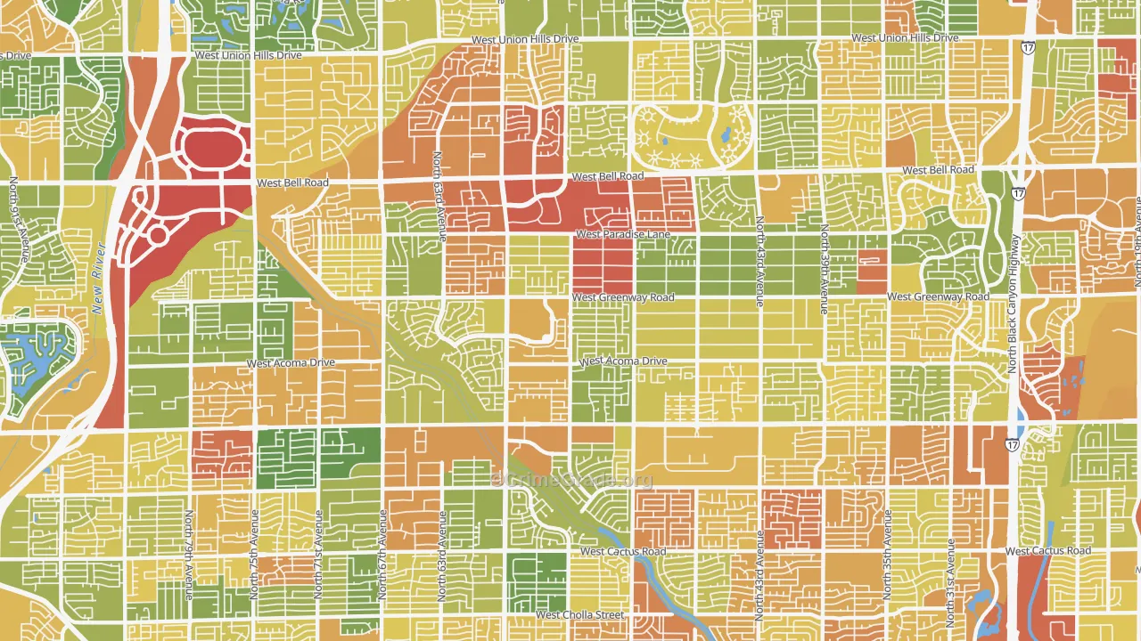 85306, AZ Map of Theft Rates