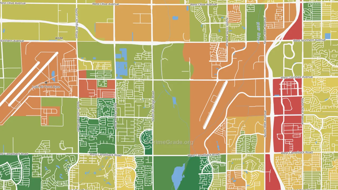 85307, AZ Map of Theft Rates