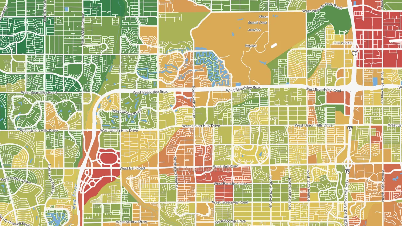 85308, AZ Map of Theft Rates