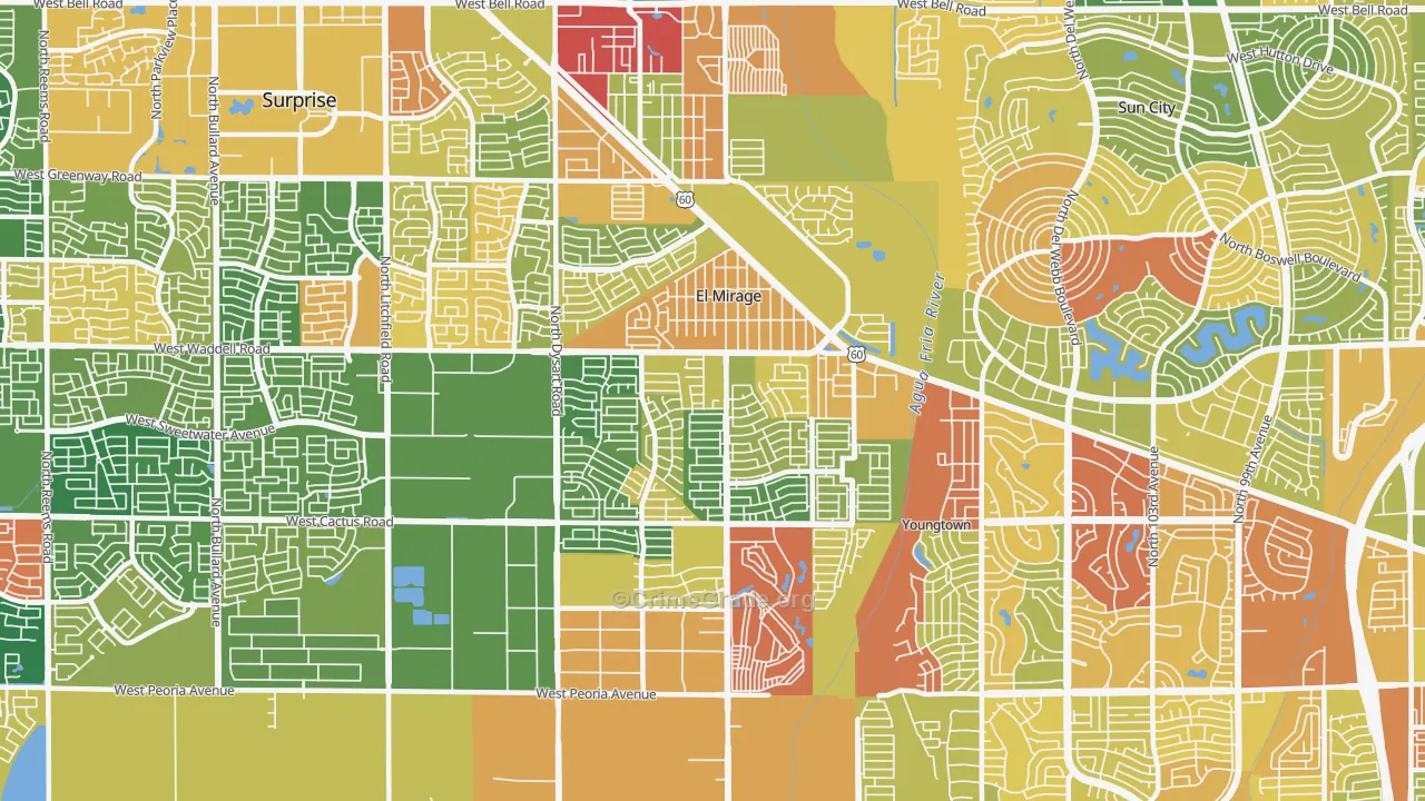 85335, AZ Map of Theft Rates