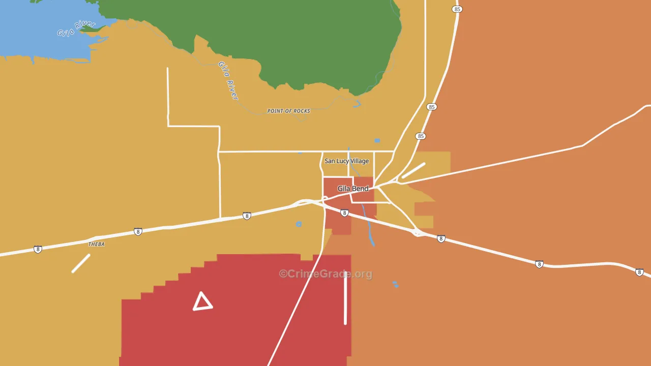 85337, AZ Map of Theft Rates
