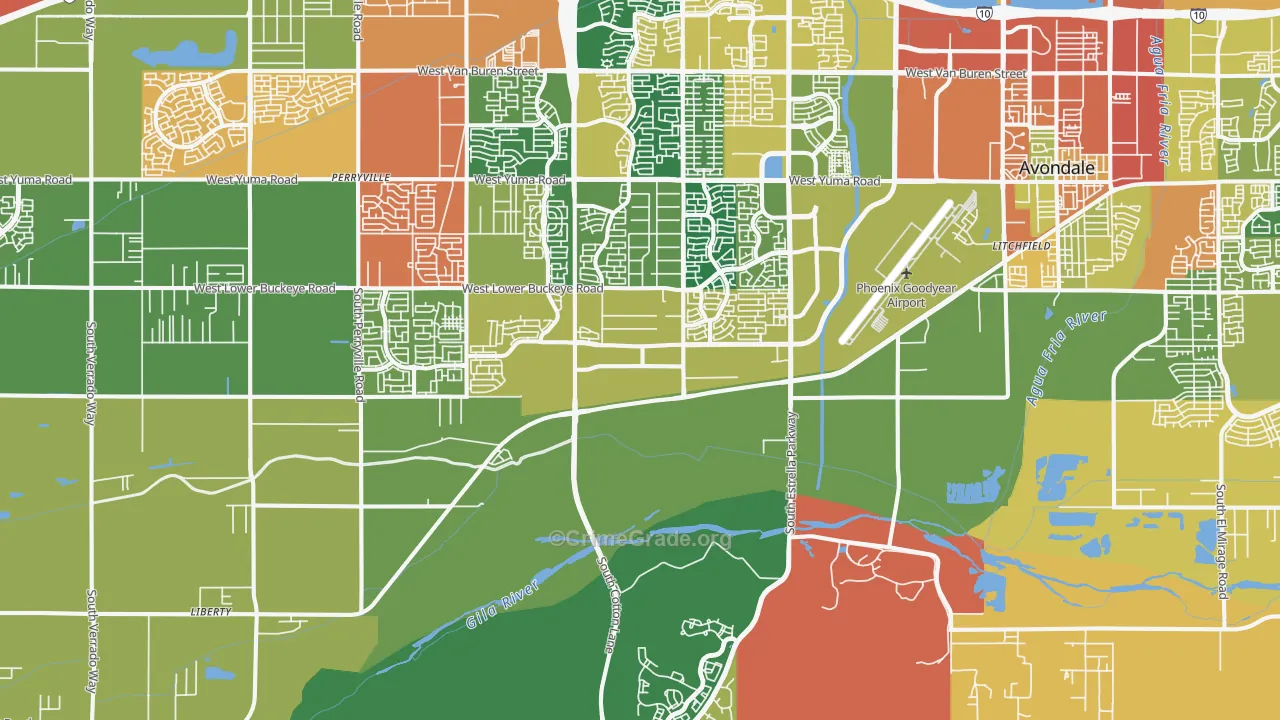 85338, AZ Map of Theft Rates
