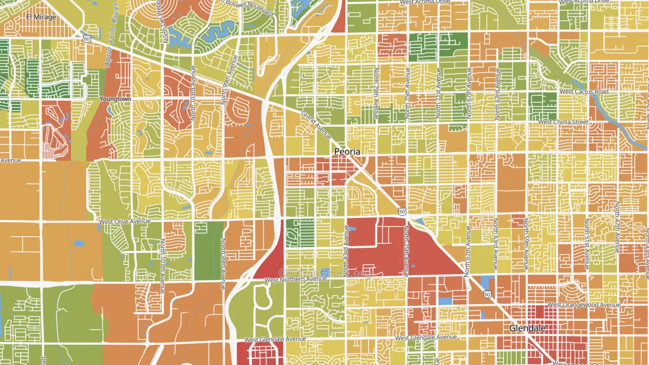 85345, AZ Map of Theft Rates