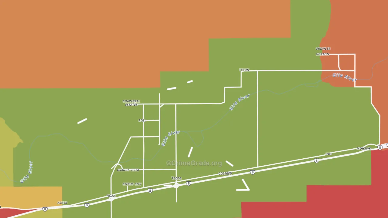 85347, AZ Map of Theft Rates