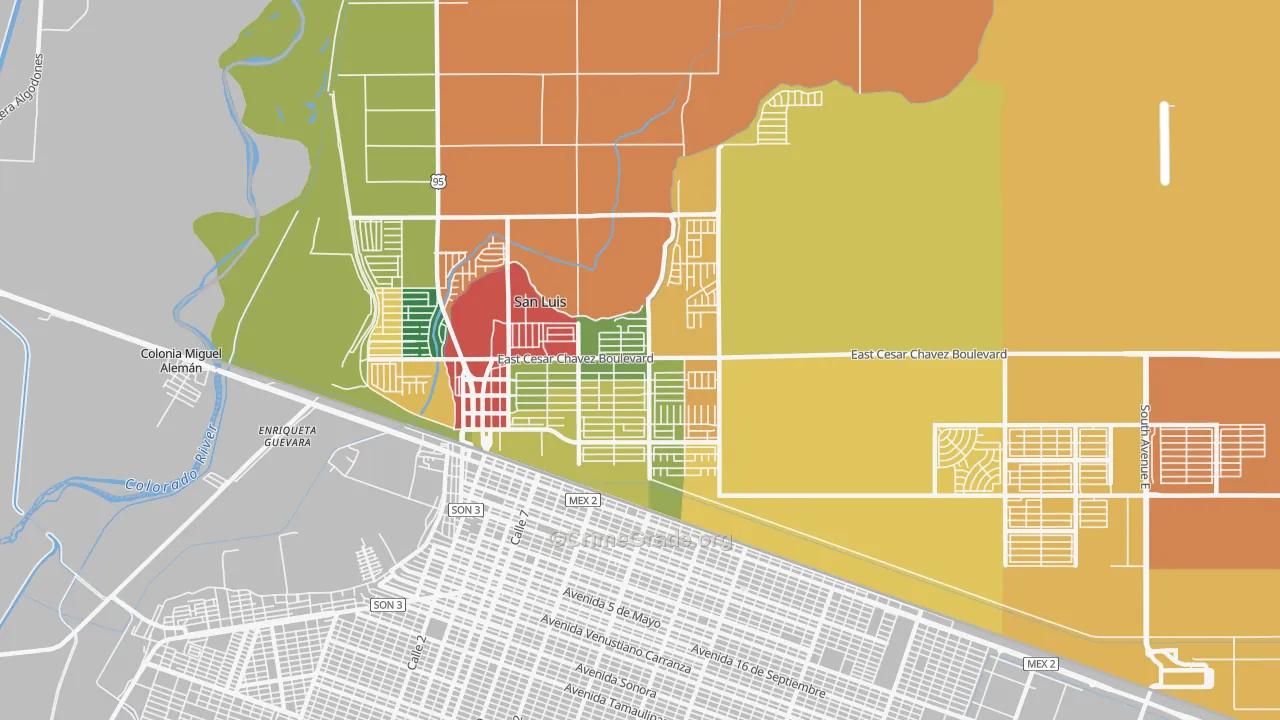 85349, AZ Map of Theft Rates