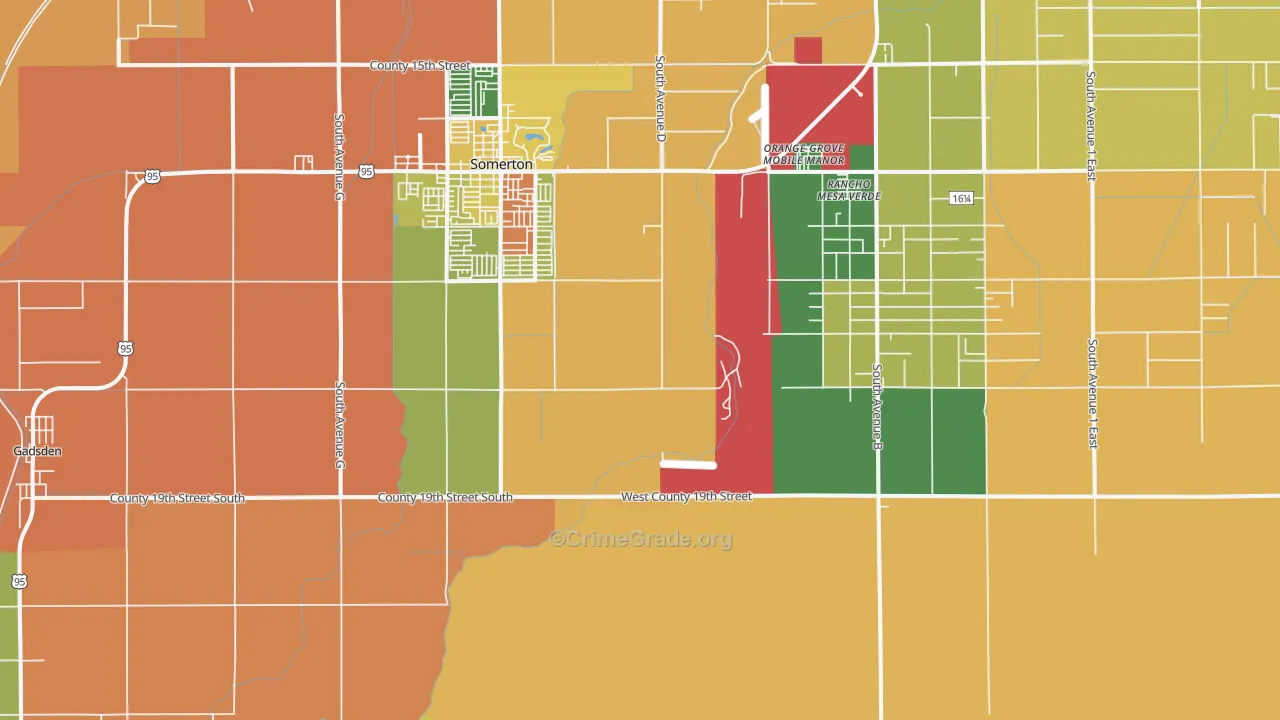 85350, AZ Map of Theft Rates