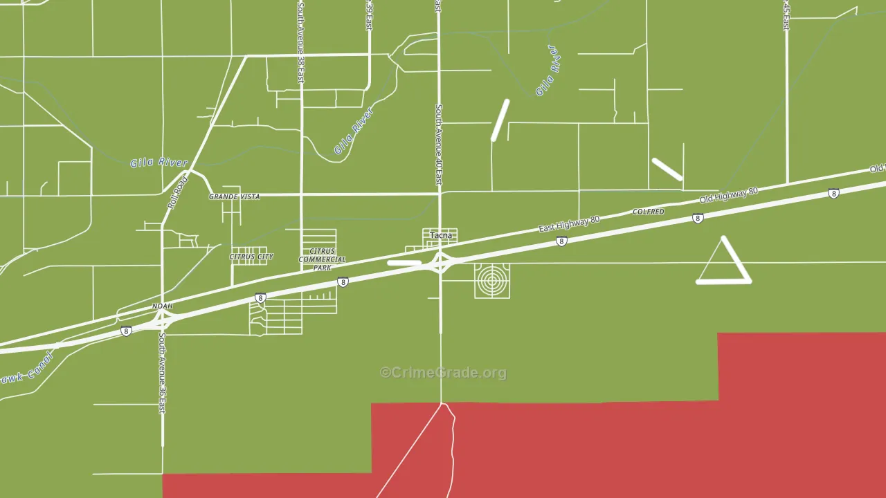 85352, AZ Map of Theft Rates