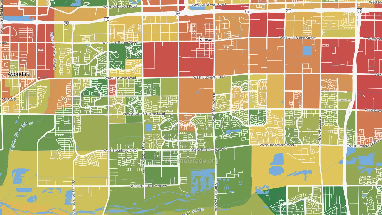85353, AZ Map of Theft Rates