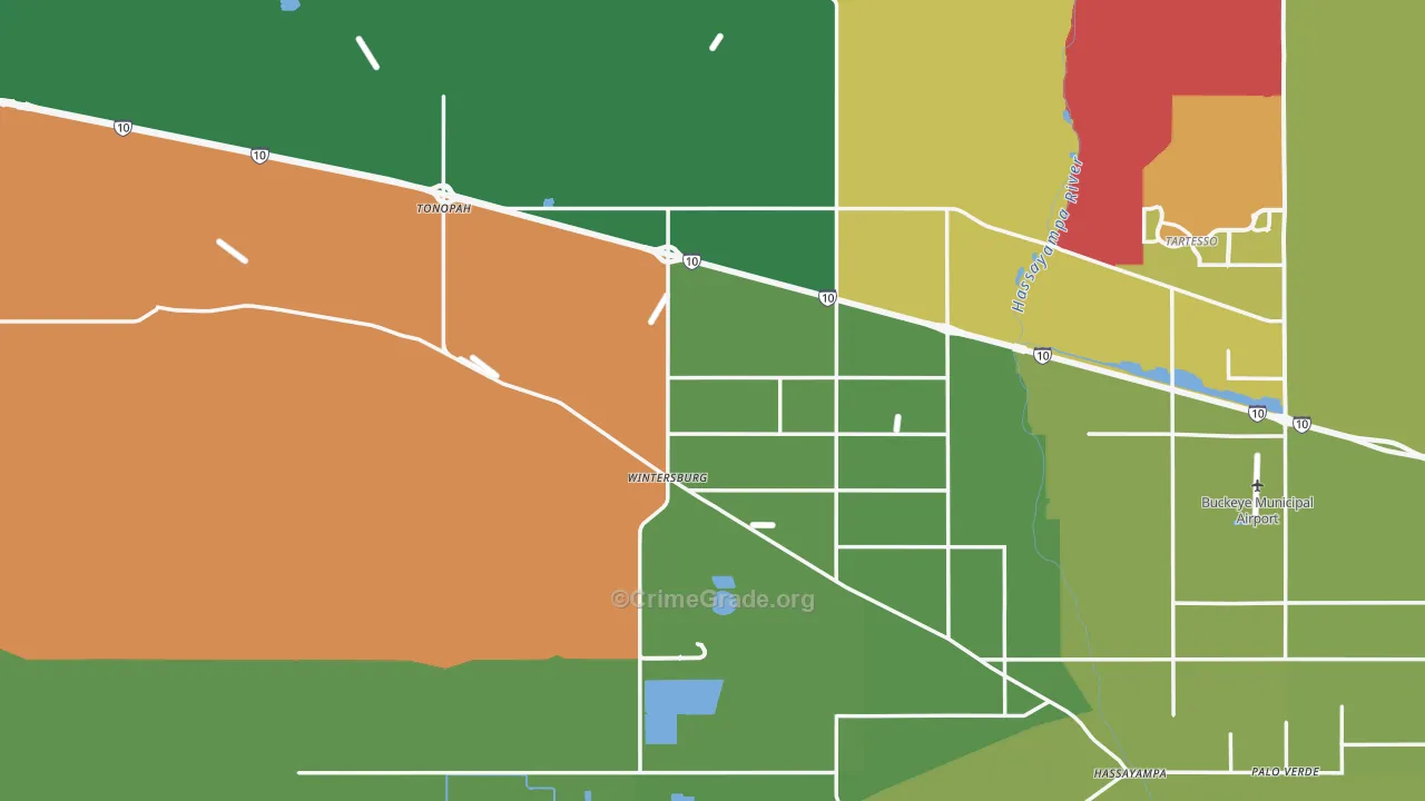 85354, AZ Map of Theft Rates