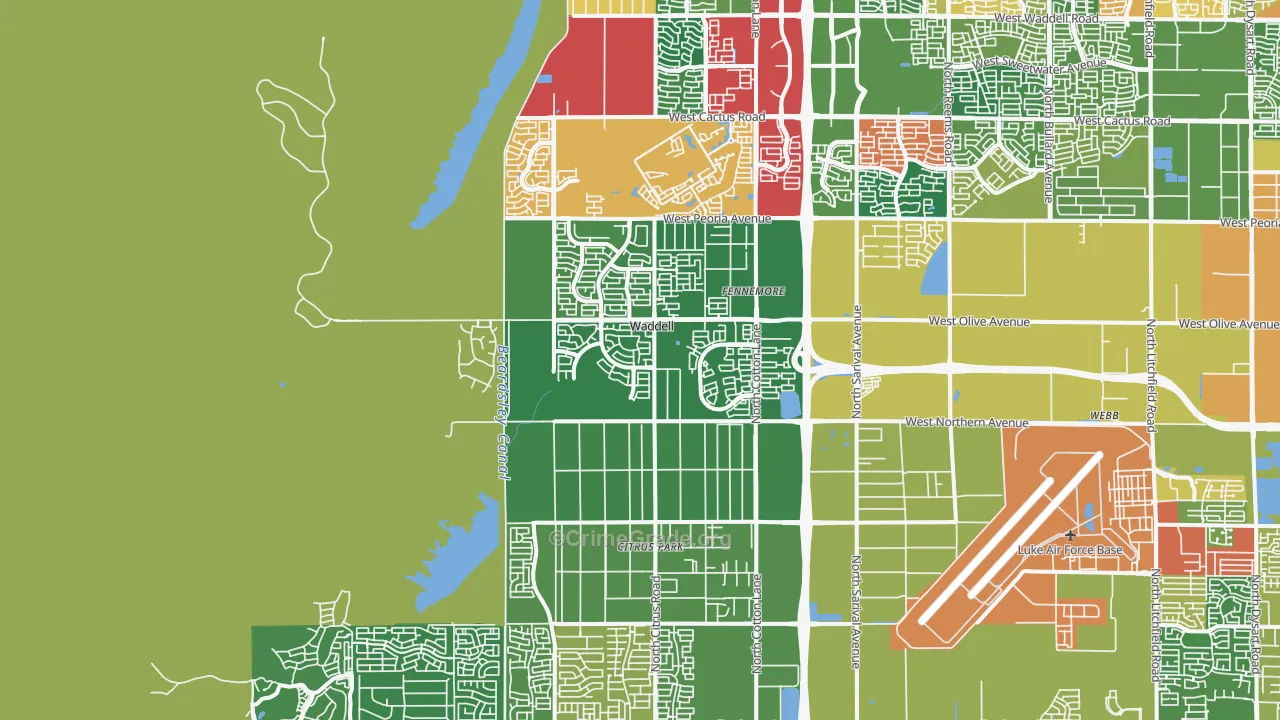 85355, AZ Map of Theft Rates