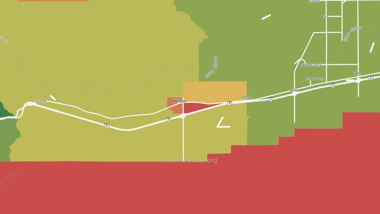 85356, AZ Map of Theft Rates