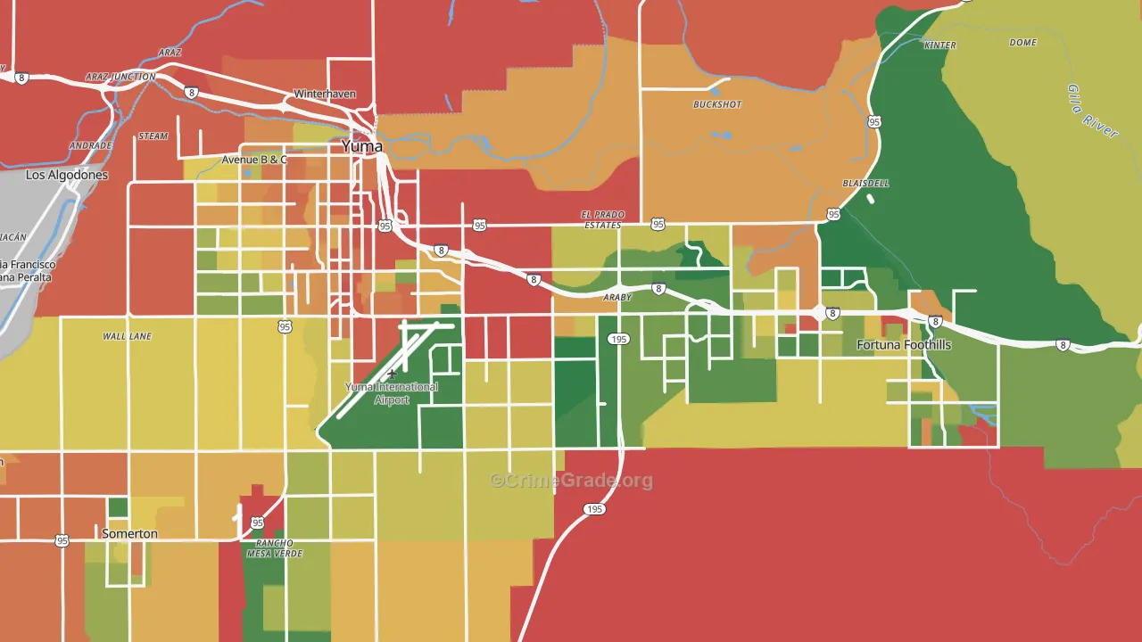 85365, AZ Map of Theft Rates