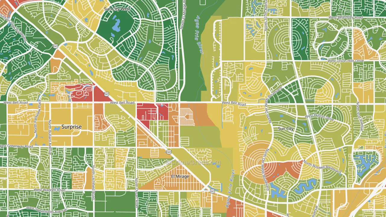 85378, AZ Map of Theft Rates