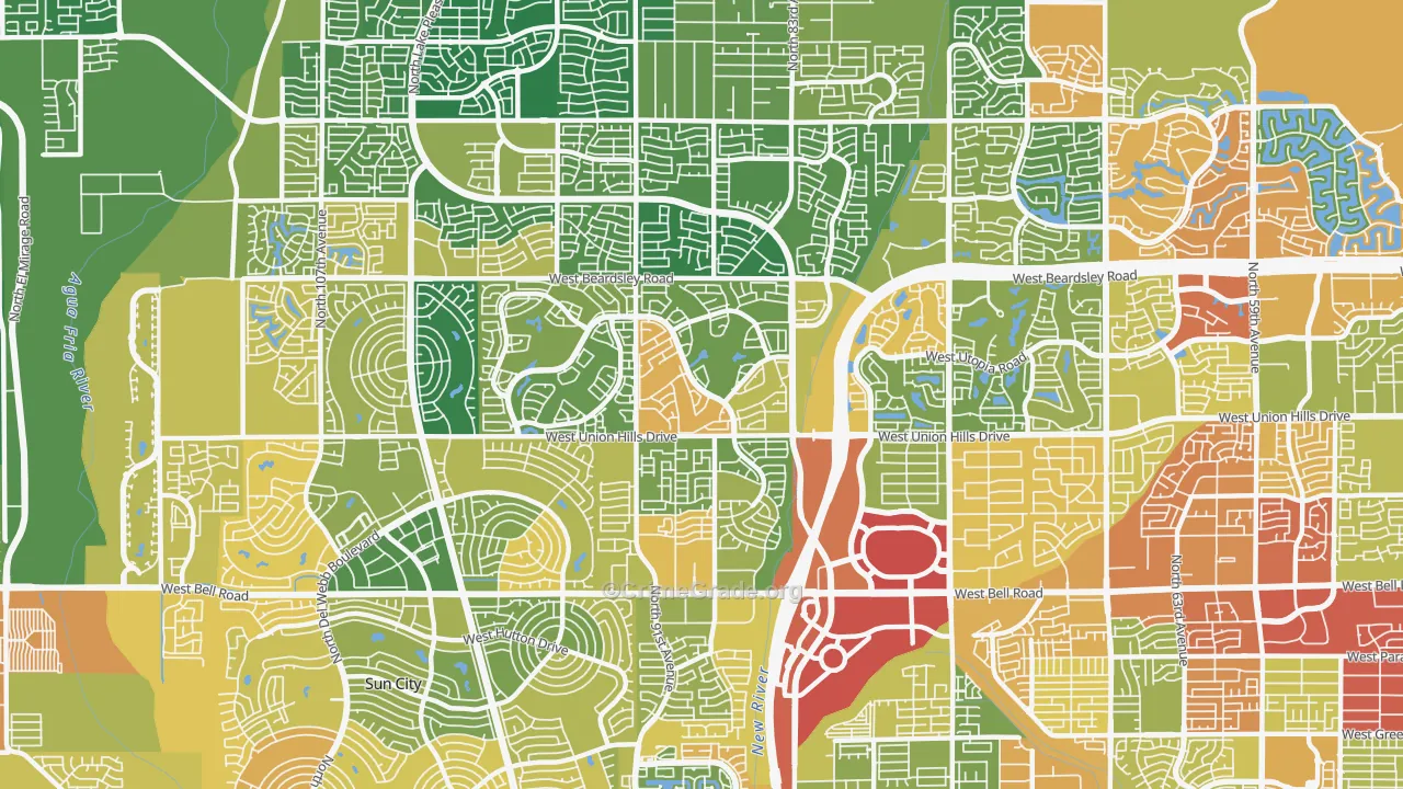 85382, AZ Map of Theft Rates