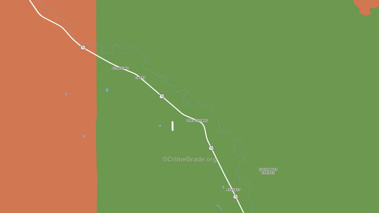 85536, AZ Map of Theft Rates