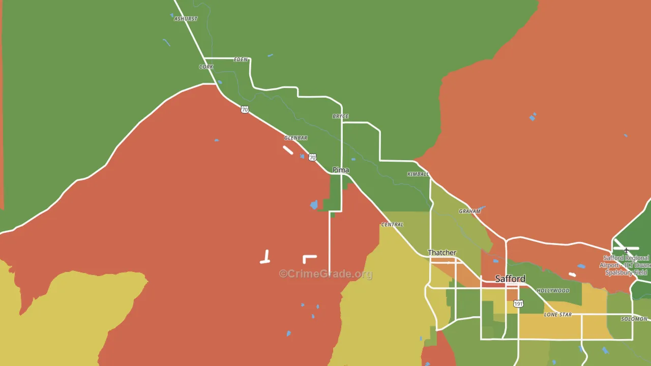 85543, AZ Map of Theft Rates