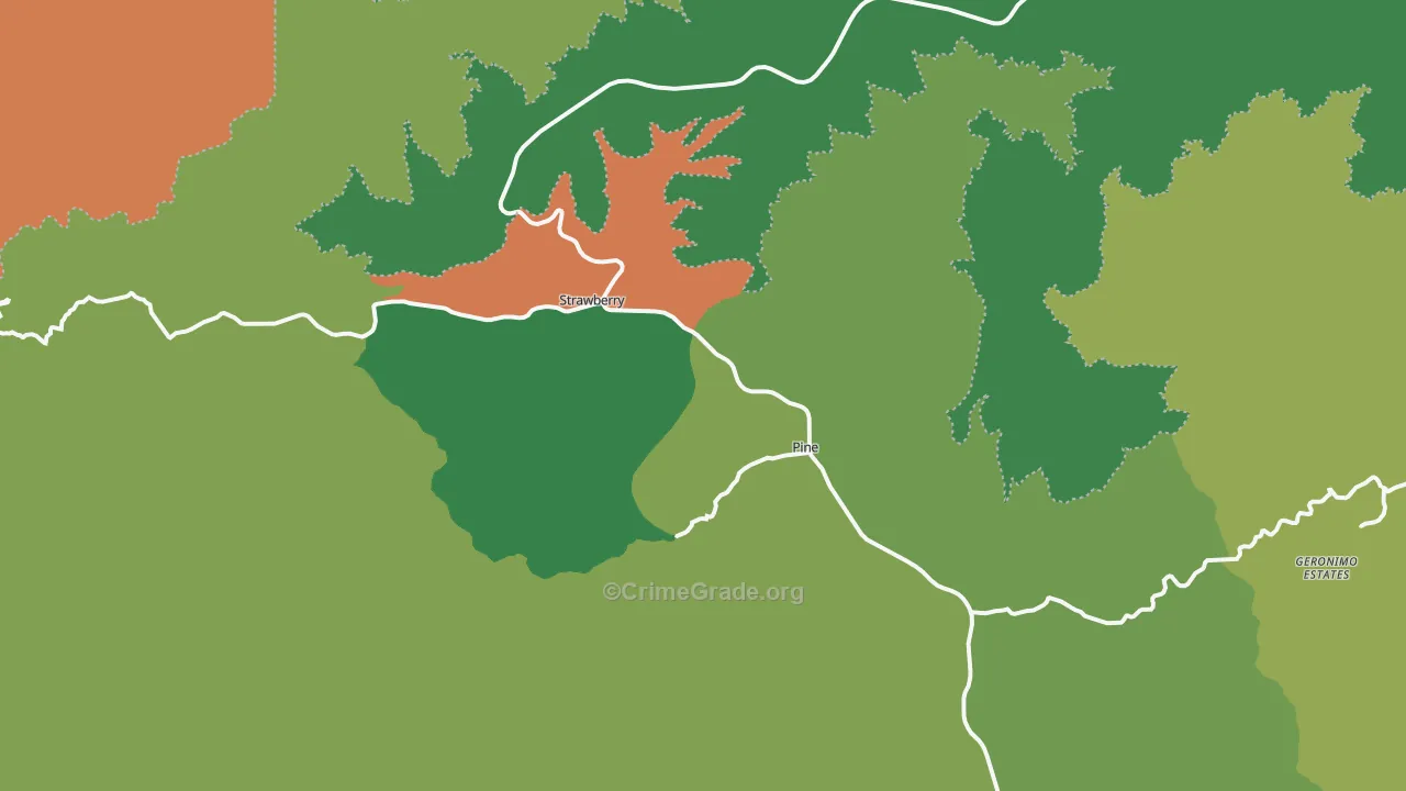 85544, AZ Map of Theft Rates