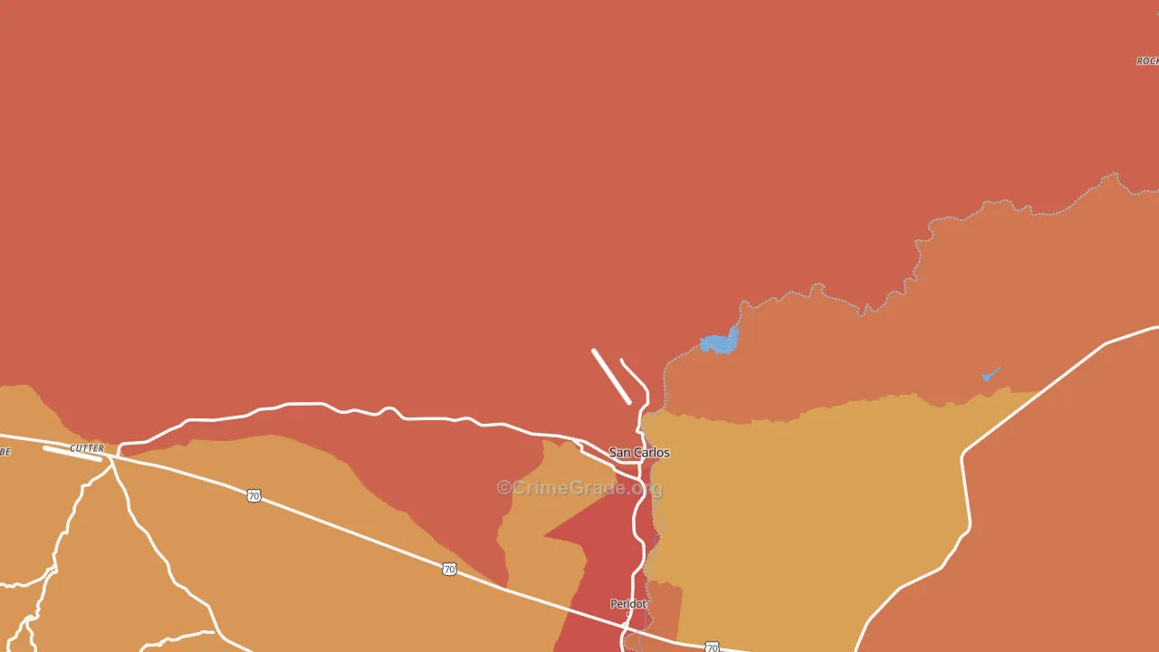 85550, AZ Map of Theft Rates