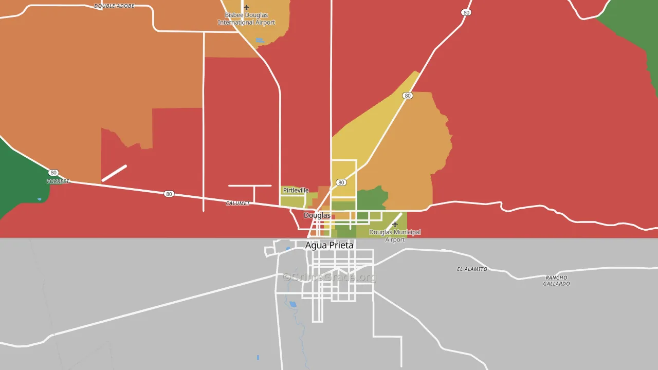 85607, AZ Map of Theft Rates