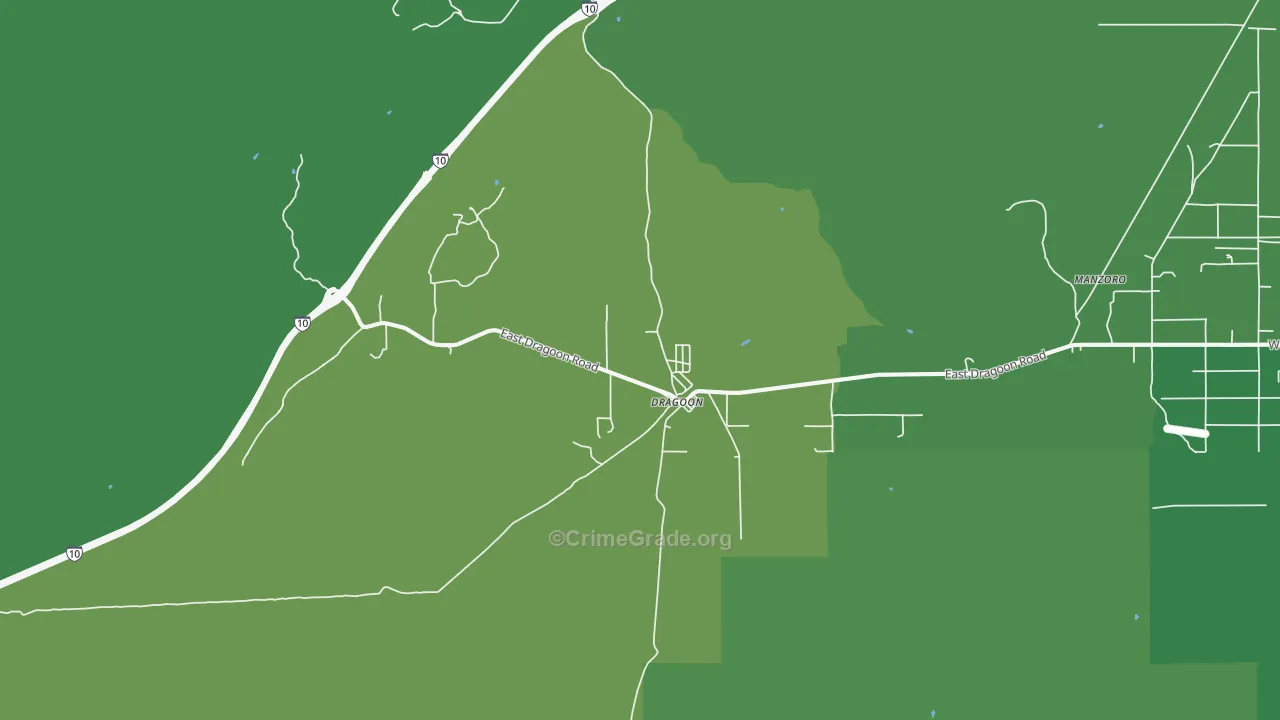 85609, AZ Map of Theft Rates
