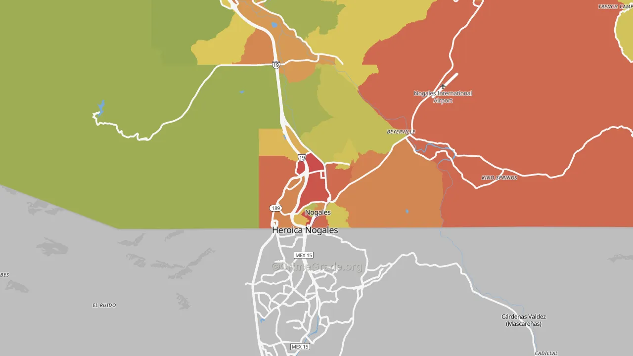 85621, AZ Map of Theft Rates