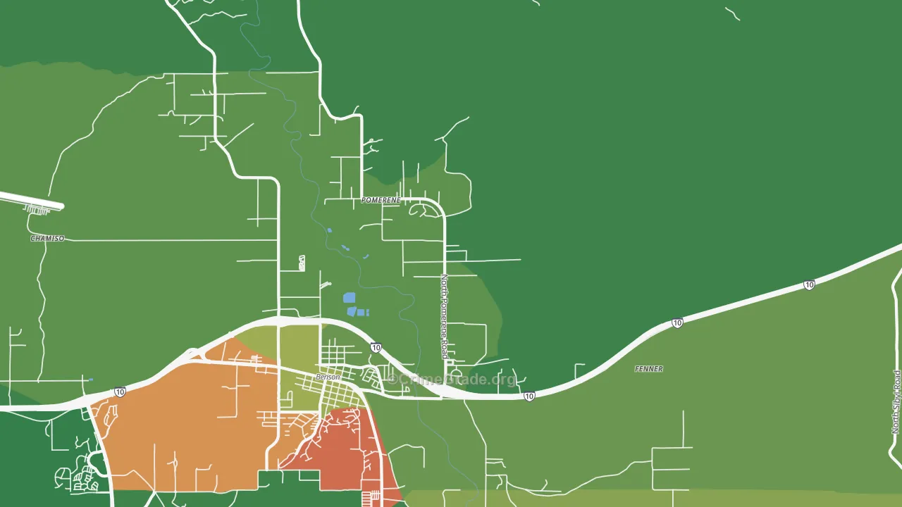 85627, AZ Map of Theft Rates