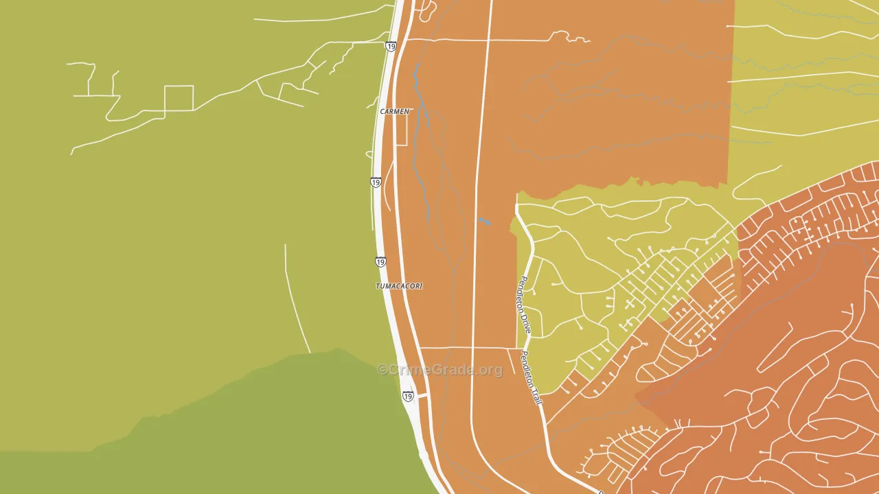 85640, AZ Map of Theft Rates
