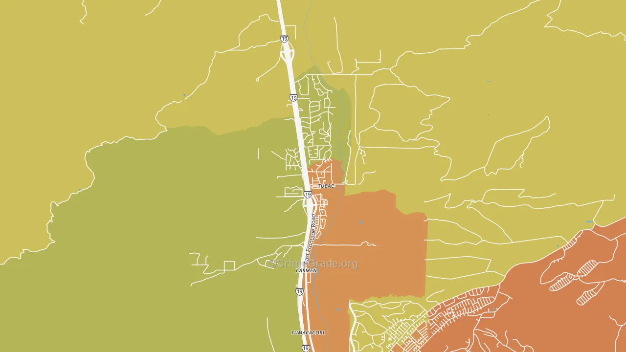 85646, AZ Map of Theft Rates