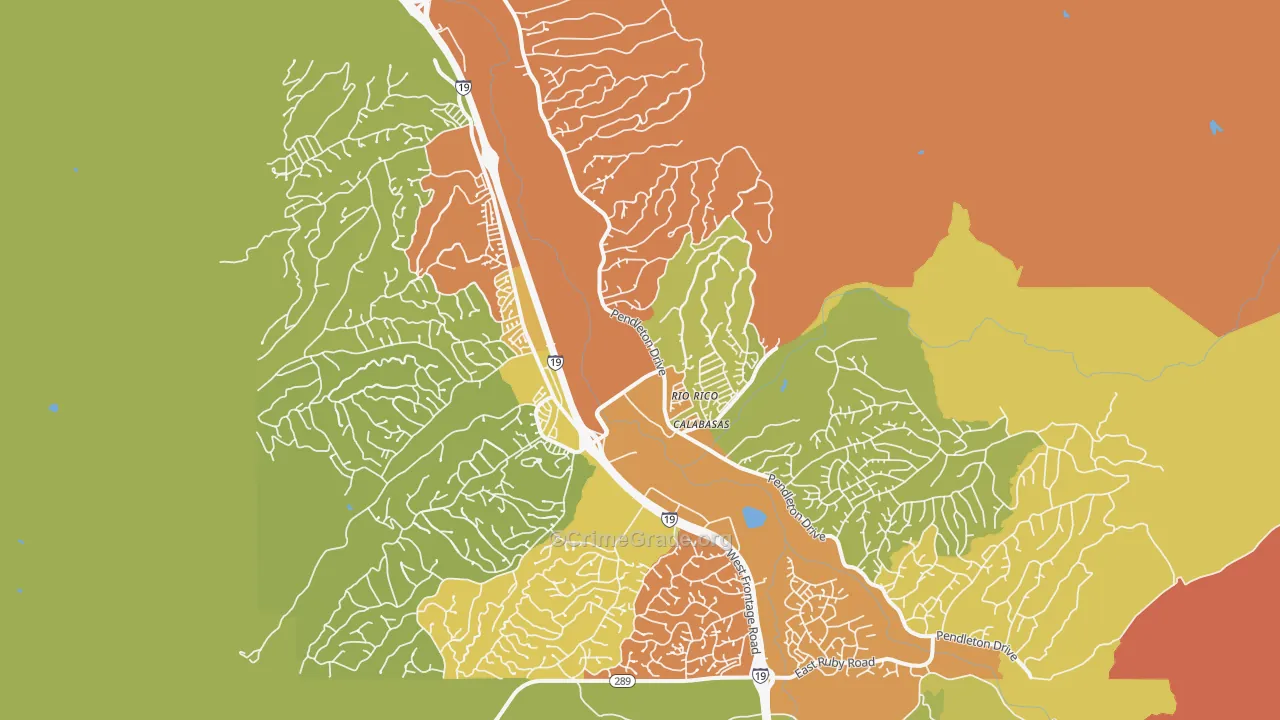 85648, AZ Map of Theft Rates