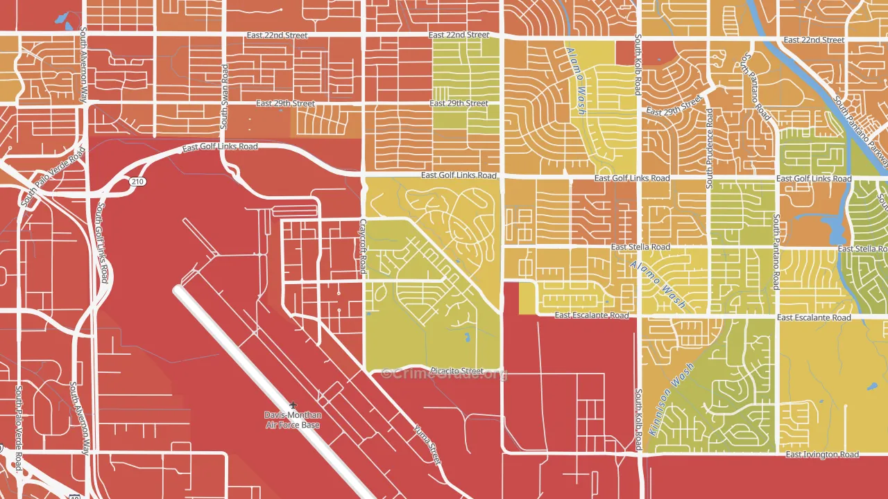 85708, AZ Map of Theft Rates