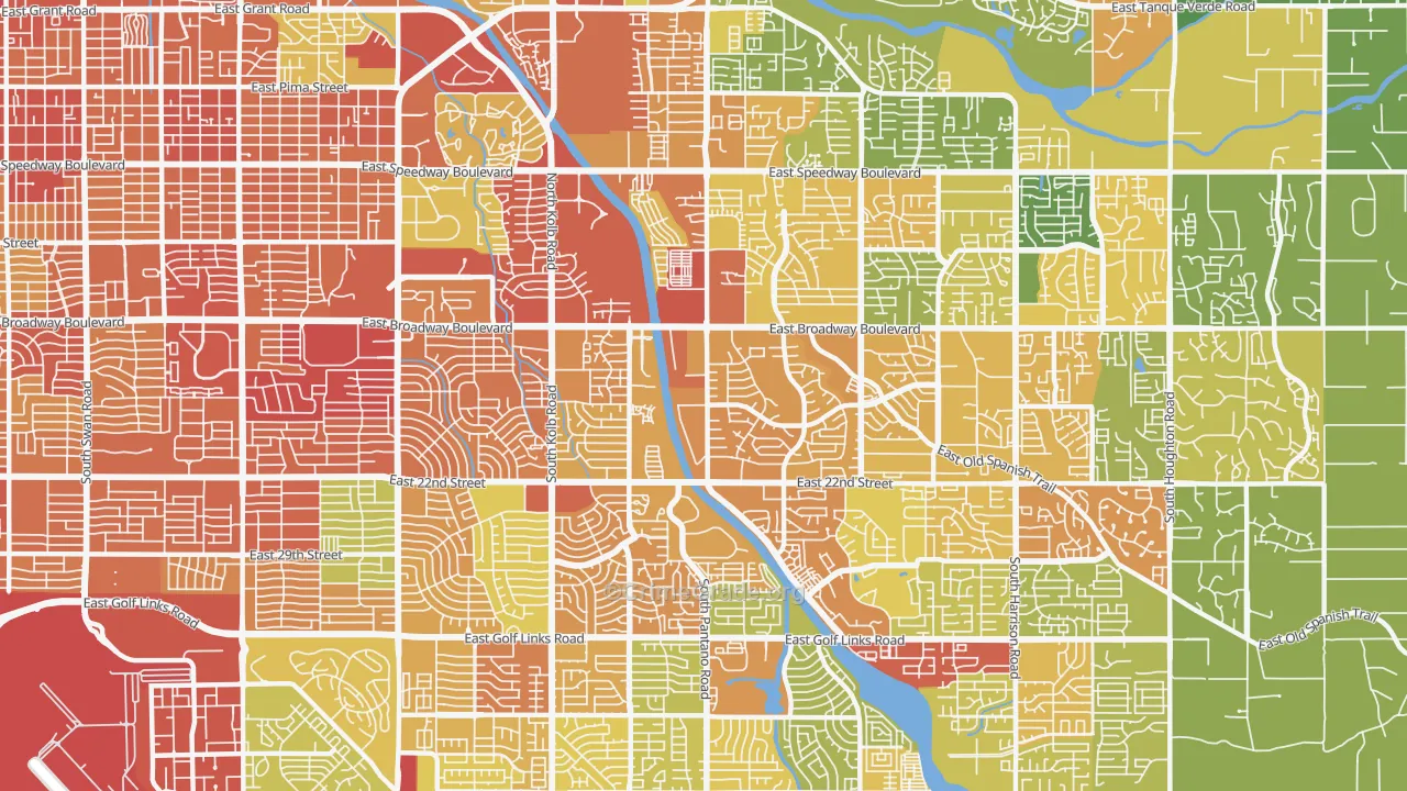 85710, AZ Map of Theft Rates