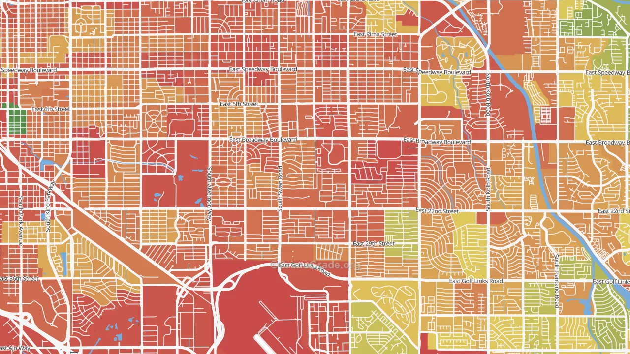 85711, AZ Map of Theft Rates