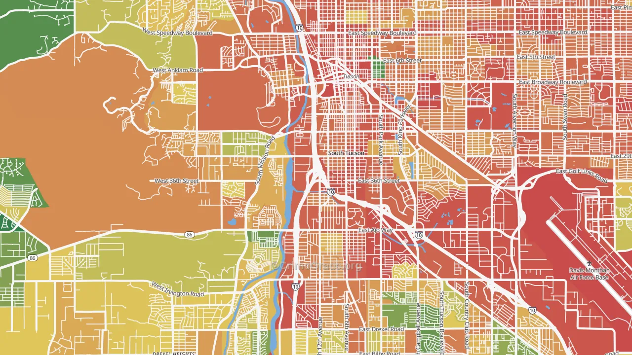 85713, AZ Map of Theft Rates