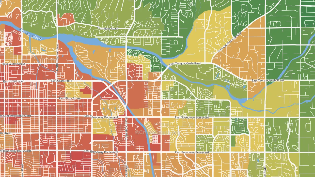 85715, AZ Map of Theft Rates