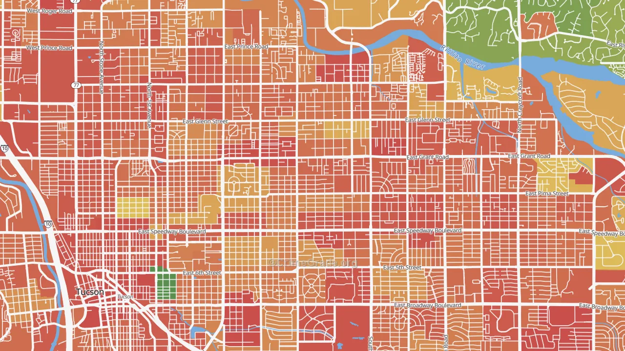 85716, AZ Map of Theft Rates