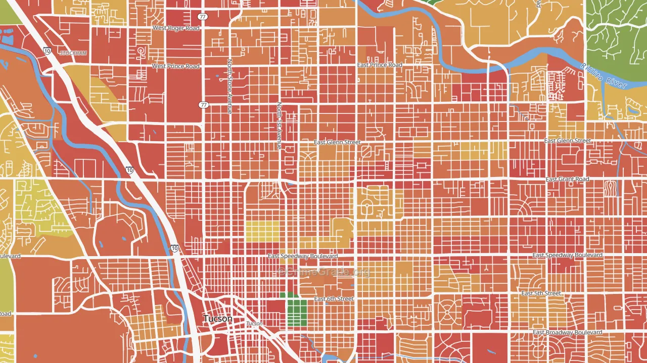 85719, AZ Map of Theft Rates