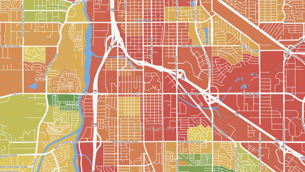 85723, AZ Map of Theft Rates