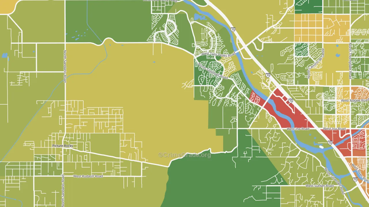 85743, AZ Map of Theft Rates