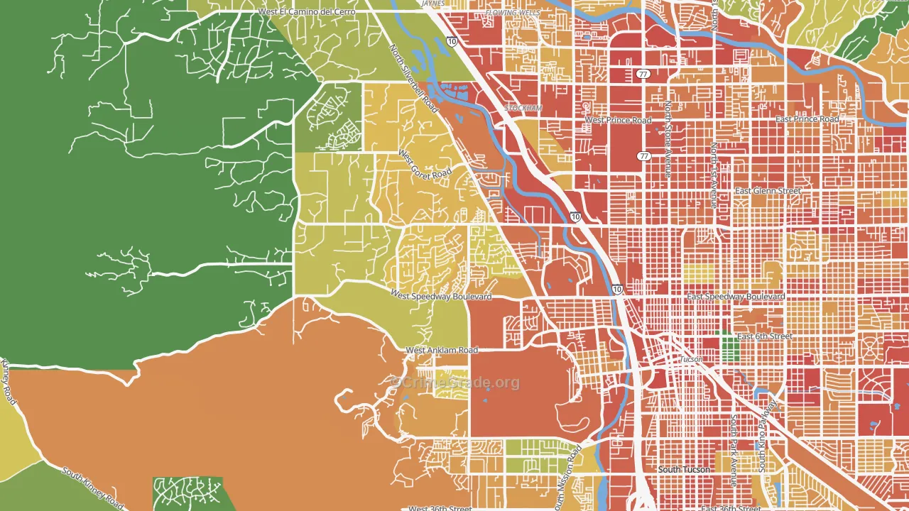85745, AZ Map of Theft Rates