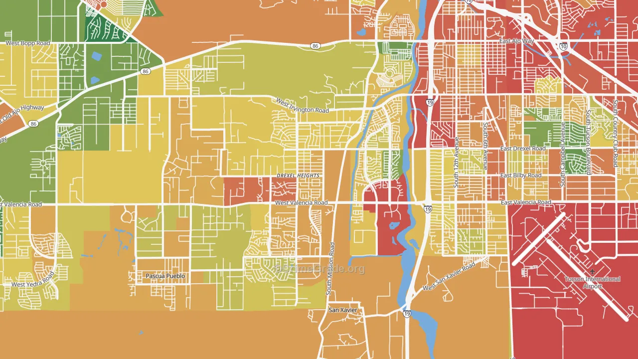 85746, AZ Map of Theft Rates
